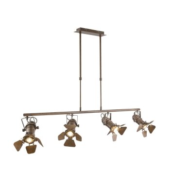 Globo CARSTEN Pendant Light rust-coloured, 4-light sources