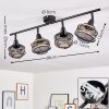 LIMASSOL Ceiling Light black, 4-light sources