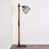 HAERVEJ Floor Lamp Dark wood, black, 1-light source