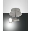 Fabas Luce NIKO Ceiling light LED matt nickel, 1-light source