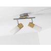 Brilliant BABSAN ceiling spotlight Dark wood, white, 2-light sources
