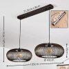 AGUEDA Pendant Light black, 2-light sources