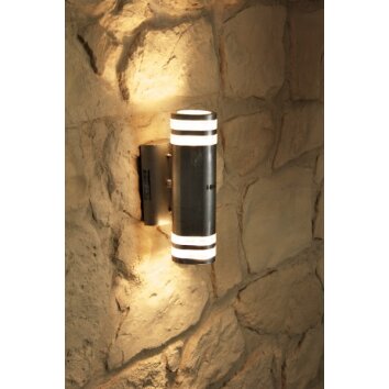 Konstsmide MODENA outdoor wall light stainless steel, 2-light sources