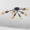 Ceiling Light Vestjelland brass, black, 6-light sources