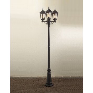 Konstsmide Firenze floor lamp black, 3-light sources