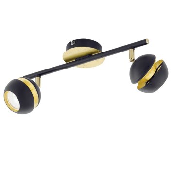 Eglo NOCITO ceiling spotlight LED gold, black, 2-light sources