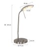 Steinhauer MEXLITE Table Lamp LED stainless steel, 1-light source