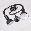 POLMAK Ceiling light black-gold, 3-light sources