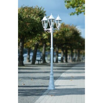 Lutec BRISTOL lamppost white, 3-light sources