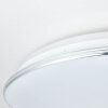 Brilliant EDNA Ceiling Light LED chrome, 1-light source, Remote control, Colour changer