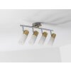 Brilliant BABSAN ceiling spotlight Dark wood, white, 4-light sources