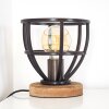 HAERVEJ Table Lamp Light wood, black, 1-light source