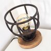 HAERVEJ Table Lamp Light wood, black, 1-light source