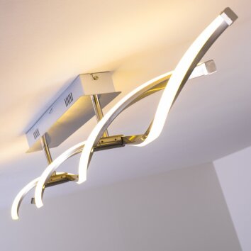 Paul Neuhaus POLINA ceiling light LED stainless steel, 2-light sources