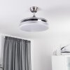 BENDIGO ceiling fan LED chrome, 1-light source