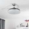 BENDIGO ceiling fan LED chrome, 1-light source