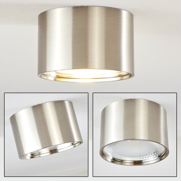 KRISTALLO Ceiling light LED matt nickel, 1-light source