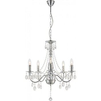 Globo chandelier chrome, 5-light sources