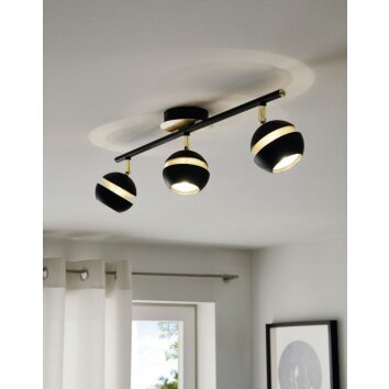 Eglo NOCITO ceiling spotlight LED gold, black, 3-light sources