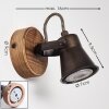 Skodsbol Wall Light Dark wood, black, 1-light source