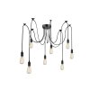 Globo hanging light black, 8-light sources