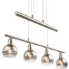 Globo ROMAN Pendant Light LED matt nickel, 4-light sources