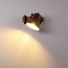 SKODSBOL Wall Light Dark wood, brushed steel, 1-light source