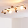 PULAU Ceiling light Light wood, matt nickel, 4-light sources