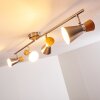 PULAU Ceiling light Light wood, matt nickel, 4-light sources