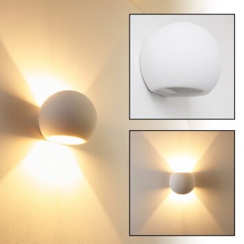 Flot wall light white, 1-light source