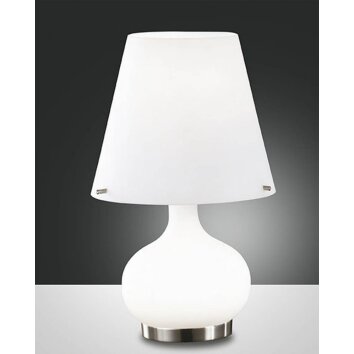 Fabas Luce ADE table lamp matt nickel, 2-light sources