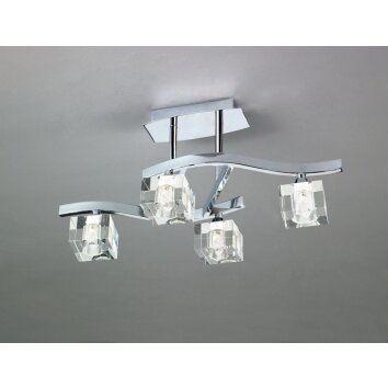 Mantra Cuadrax ceiling light chrome, 4-light sources