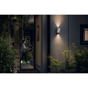 Philips CISTUS Outdoor Wall Light LED stainless steel, 2-light sources