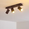 Ceiling Light Zuoz chrome, rust-coloured, 3-light sources