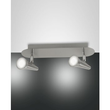 Fabas Luce NIKO Ceiling light LED matt nickel, 2-light sources