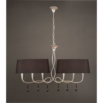 Mantra Paola hanging light silver, 6-light sources
