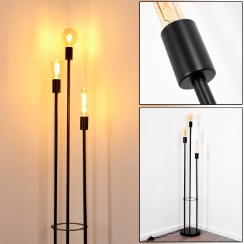 MAIDFORD Floor Lamp black, 3-light sources
