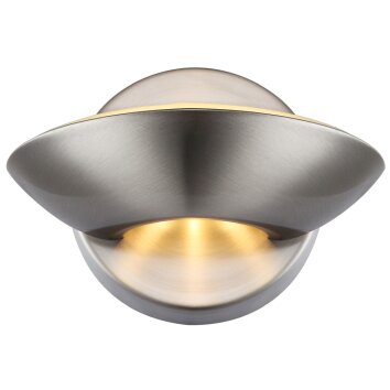 Globo Sammy Wall Light LED matt nickel, 2-light sources