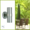 Brilliant Hanni outdoor wall light stainless steel, 2-light sources