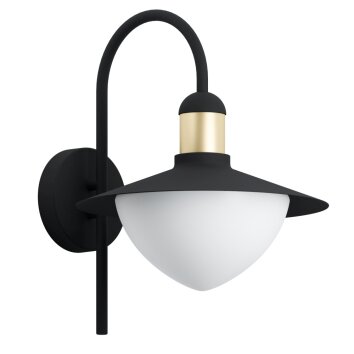 Eglo SIRMIONE Outdoor Wall Light gold, black, 1-light source