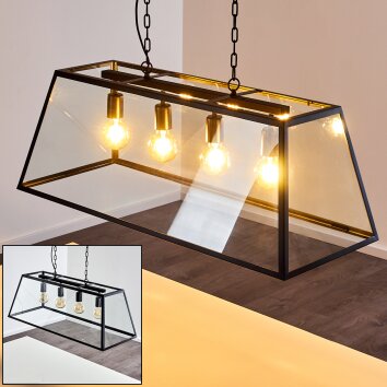 NITTORP Pendant Light black, 4-light sources