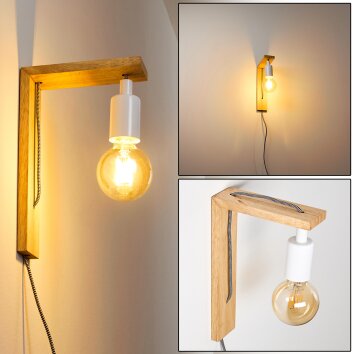 Canoe Wall Light Light wood, 1-light source