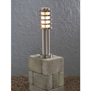 Konstsmide Trento pedestal light stainless steel, 1-light source