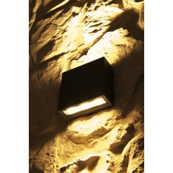 Trio THAMES outdoor wall lamp LED black, 2-light sources
