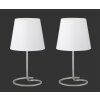 Reality Twin Table Lamp matt nickel, 2-light sources