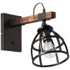 Wall Light Brilliant Matrix Dark wood, black, 1-light source