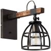 Wall Light Brilliant Matrix Dark wood, black, 1-light source