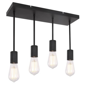 Globo DORBA Ceiling Light black, 4-light sources