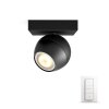 Philips HUE AMBIANCE WHITE BUCKRAM Spotlight base set black, 1-light source, Remote control