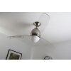 Globo PREMIER fan stainless steel, matt nickel, 2-light sources